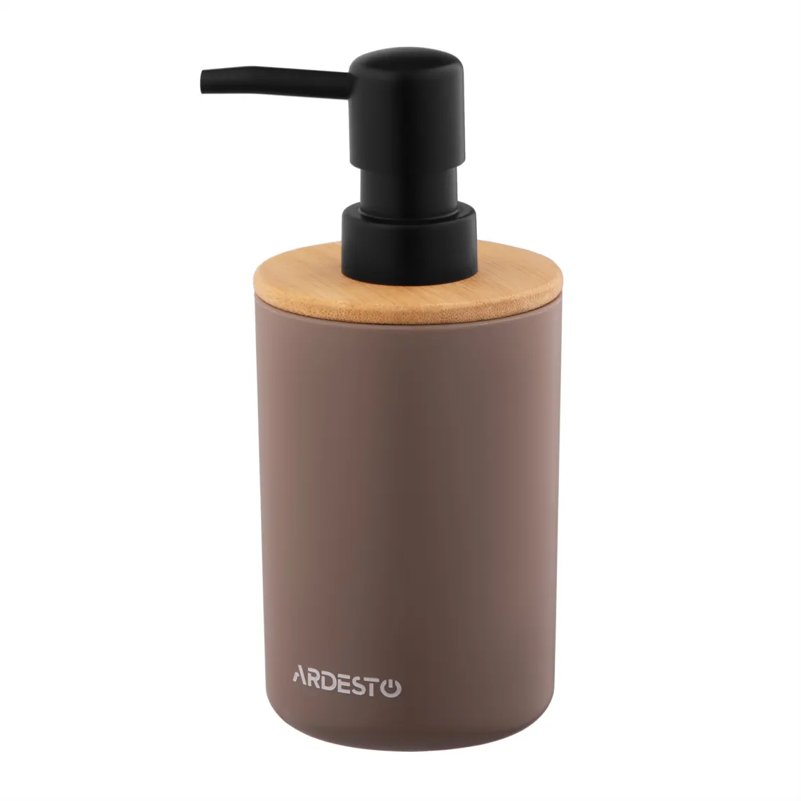 ARDESTO Bathroom set Minimalism 360ml, 3 items, polypropylene, bamboo, taupe