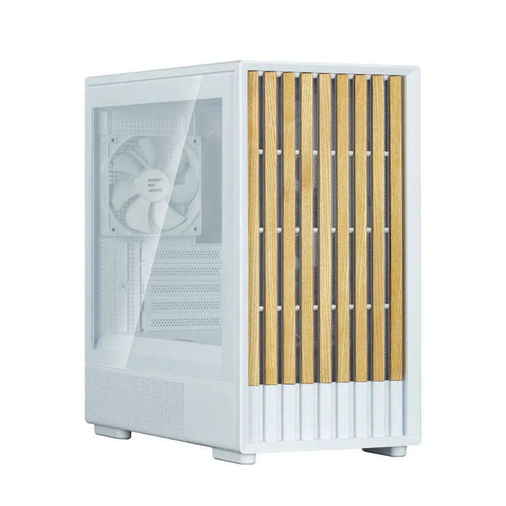 ქეისი Zalman PC case P10 Namu without PSU, 1xUSB3.0, 1xUSBType-C, 2x120mm, 1x120mm ARGB, VGA 340mm, LCS ready, TG Side Panel, mATX, white