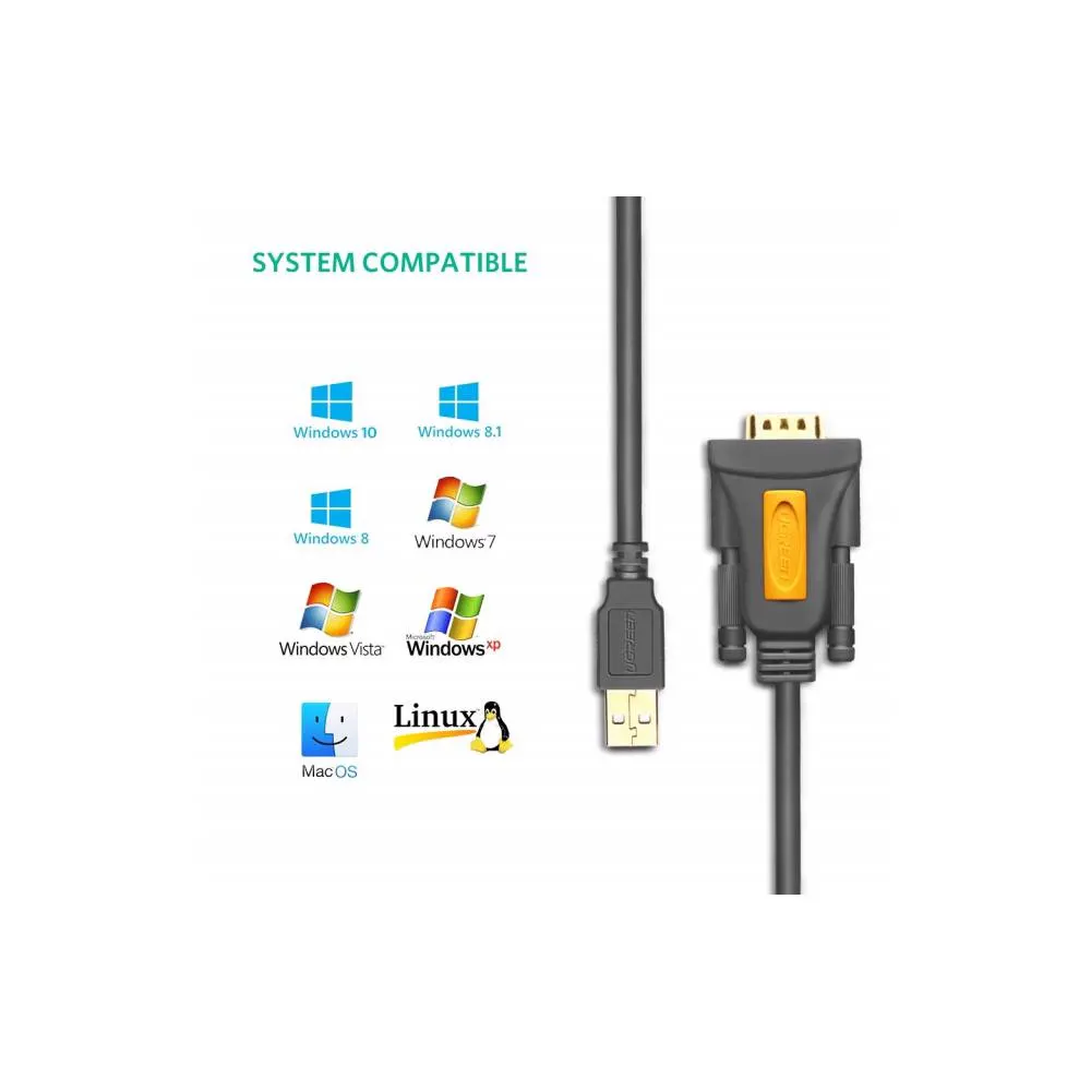 UGREEN CR104 (20222) USB to DB9 RS232 Adapter Cable 2m