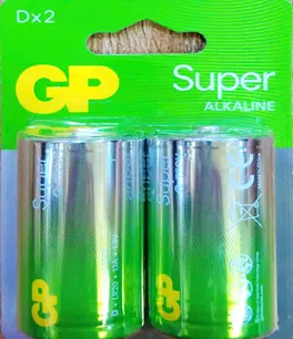 ელემენტი GPPCA13AS127, GP, Battery, Dx2, 1.5V Super Alkaline.