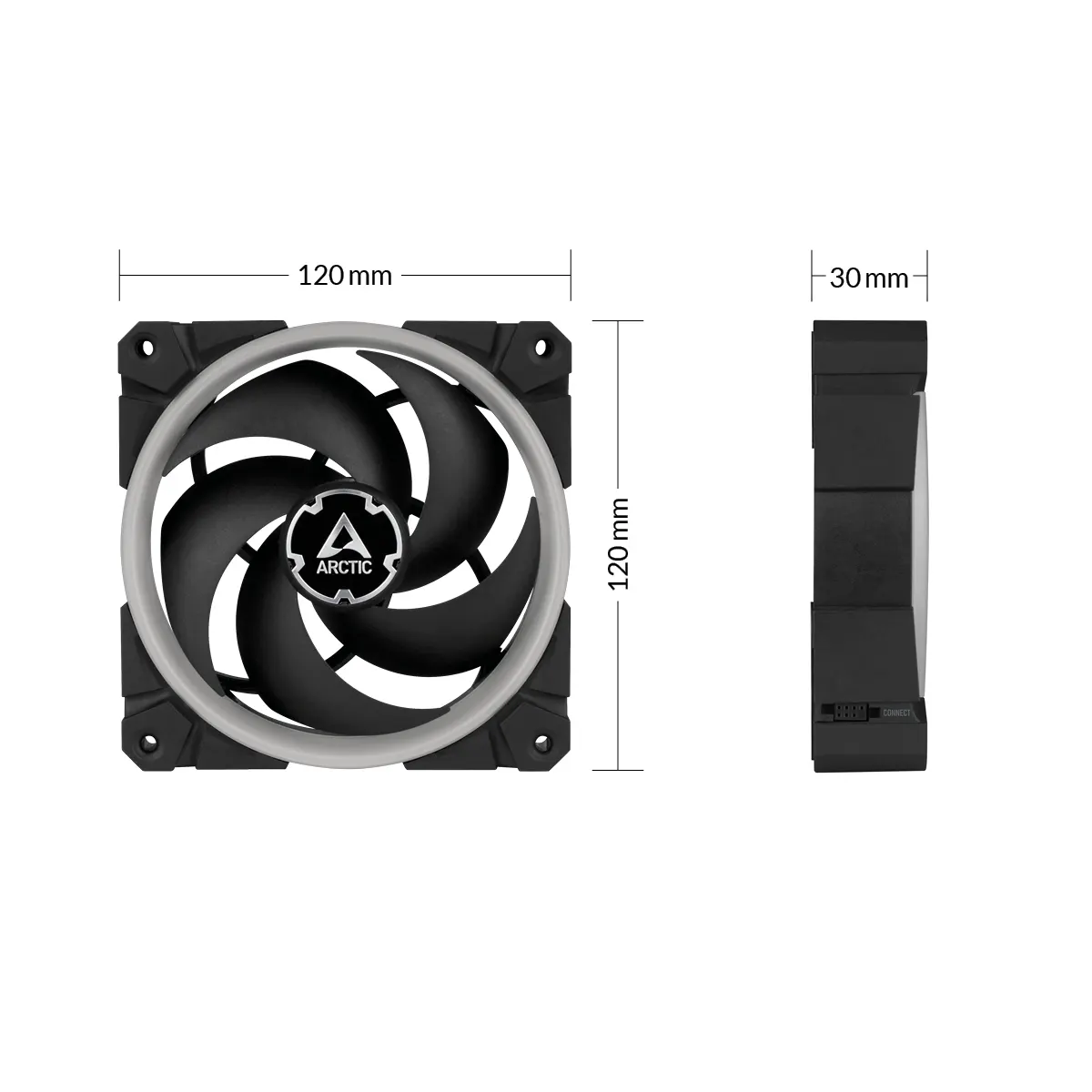 ქეისის ვენტილატორი Arctic BioniX P120 A-RGB