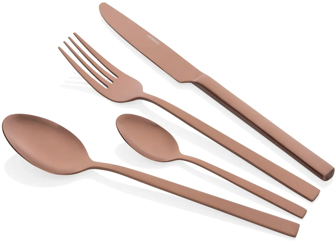Ardesto Cutlery set Black Mars Favola, 4pcs, stainless steel, copper