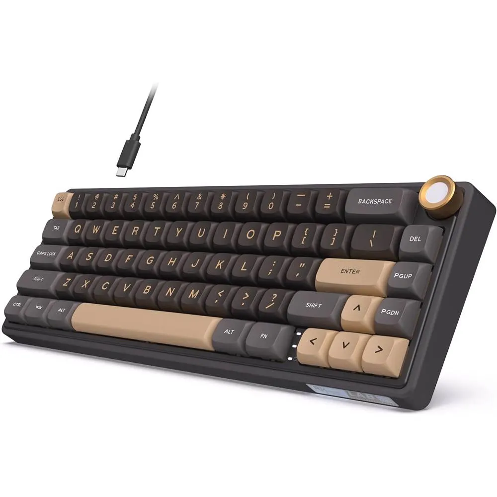 კლავიატურა Royal Kludge RK R65 RGB Mechanical Keyboard, Chartreuse switch, Hot Swappable, Type-C wired, Phantom
