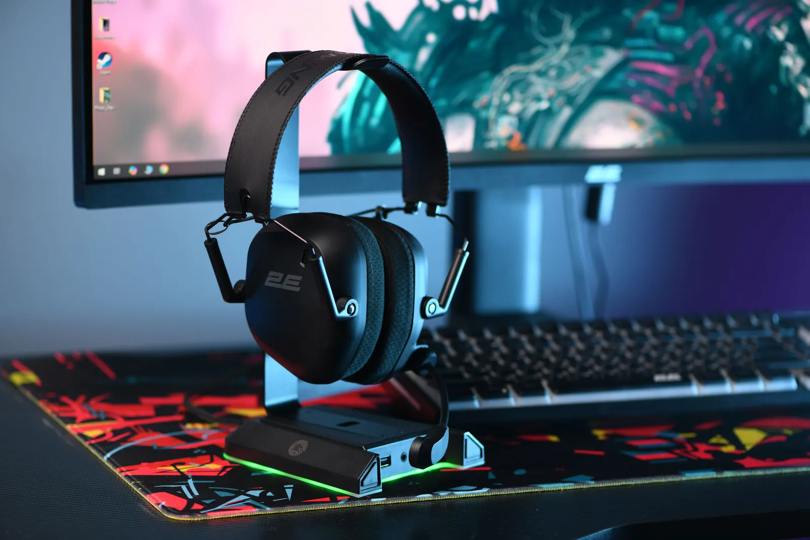 ყურსასმენი 2E GAMING Headset HG365, BT/WL, black