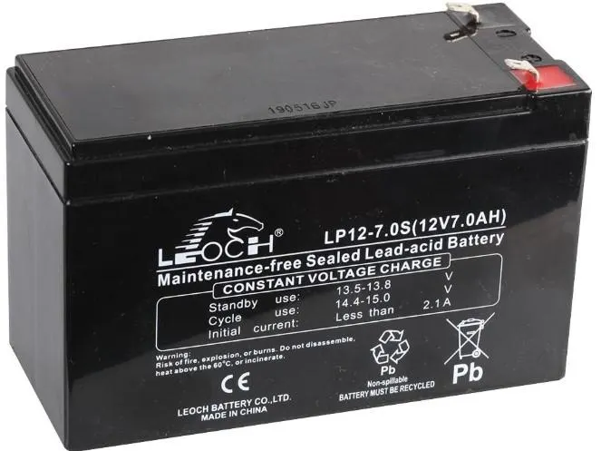 LEOCH, LP12-7.0, 12V 7.0Ah Rechargeable