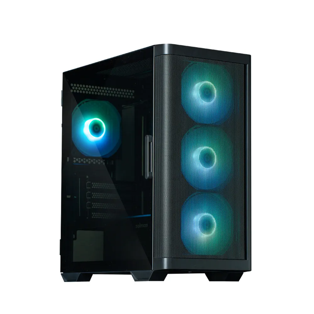 ქეისი Zalman PC case M4 without PSU, 2xUSB3.0, 1xUSB2.0, 4x120mm ARGB, VGA 320mm, LCS ready, TG Side Window, mATX, black