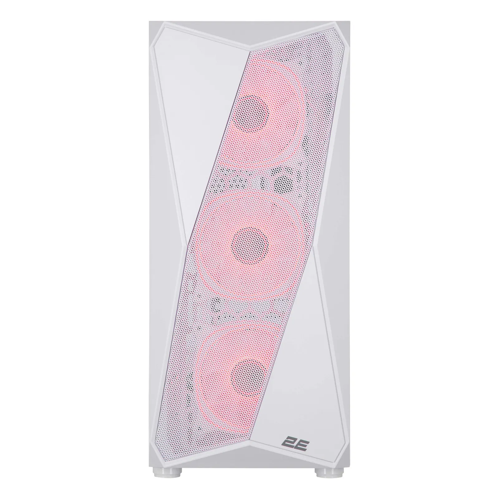 2E GAMING PC case Aruba G3313W, without PSU, 1xUSB3.0, 2xUSB2.0, 5x120mm ARGB, VGA 330mm, LCS ready, HUB, TG Side Panel, ATX, white