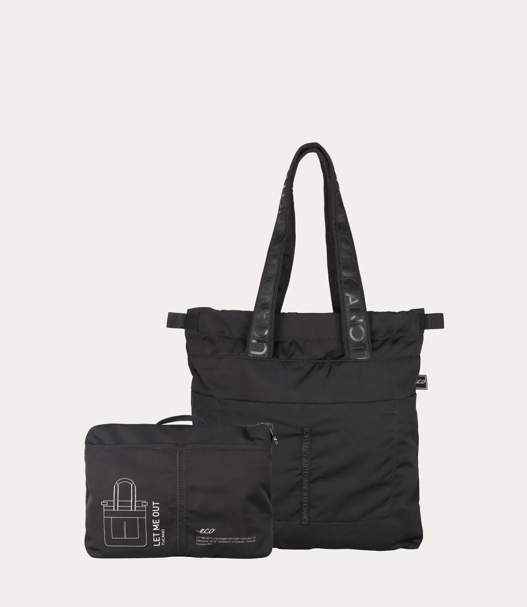 ჩანთა Tucano LET ME OUT SHOPPER BAG FOLDABLE, BLACK