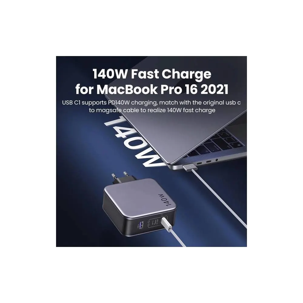 Charger UGREEN CD289 (90549) Nexode, 140W, USB, Type-C Gray