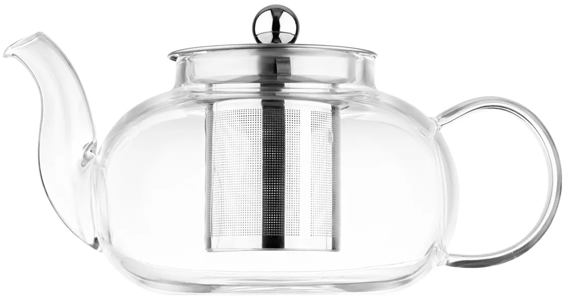ჩაიდანი Teapot ARDESTO Gemini Roma 800ml, borosilicate glass, stainless steel, transparent