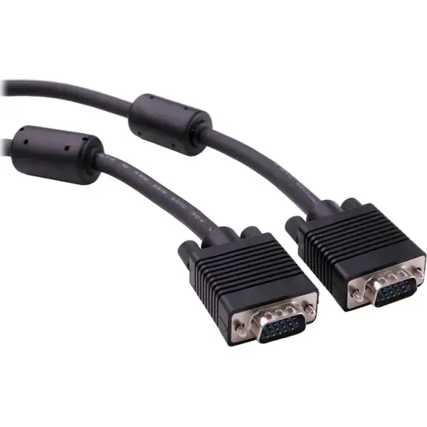 KDVGA1001-5M, Kingda, 3+4 VGA Cable,Al shield,Copper,Nickel Plated Connector,double Ferrites,0.8mm