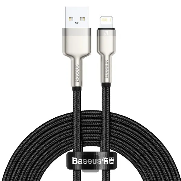 Lightning კაბელი Baseus Cafule USB-A to Lightning 2m 20W Black