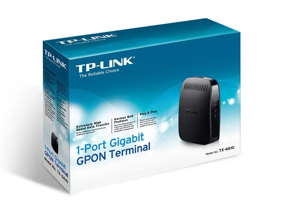 როუტერი TX-6610 C+, TP-LINK, 1-Port Gigabit GPON Terminal Class C+