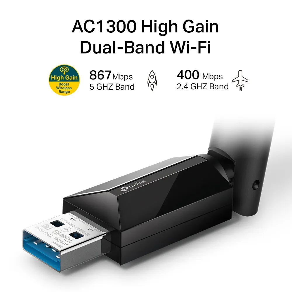 Wi-Fi ადაპტერი TP-Link AC1300 High/Archer T3U Plus