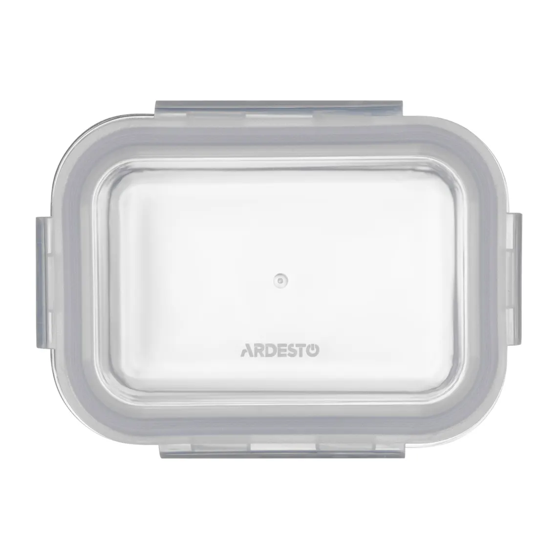 საკვების კონტეინერი Ardesto Food storage container Gemini 0.38l, borosilicate glass, plastic, rectangular, transparent