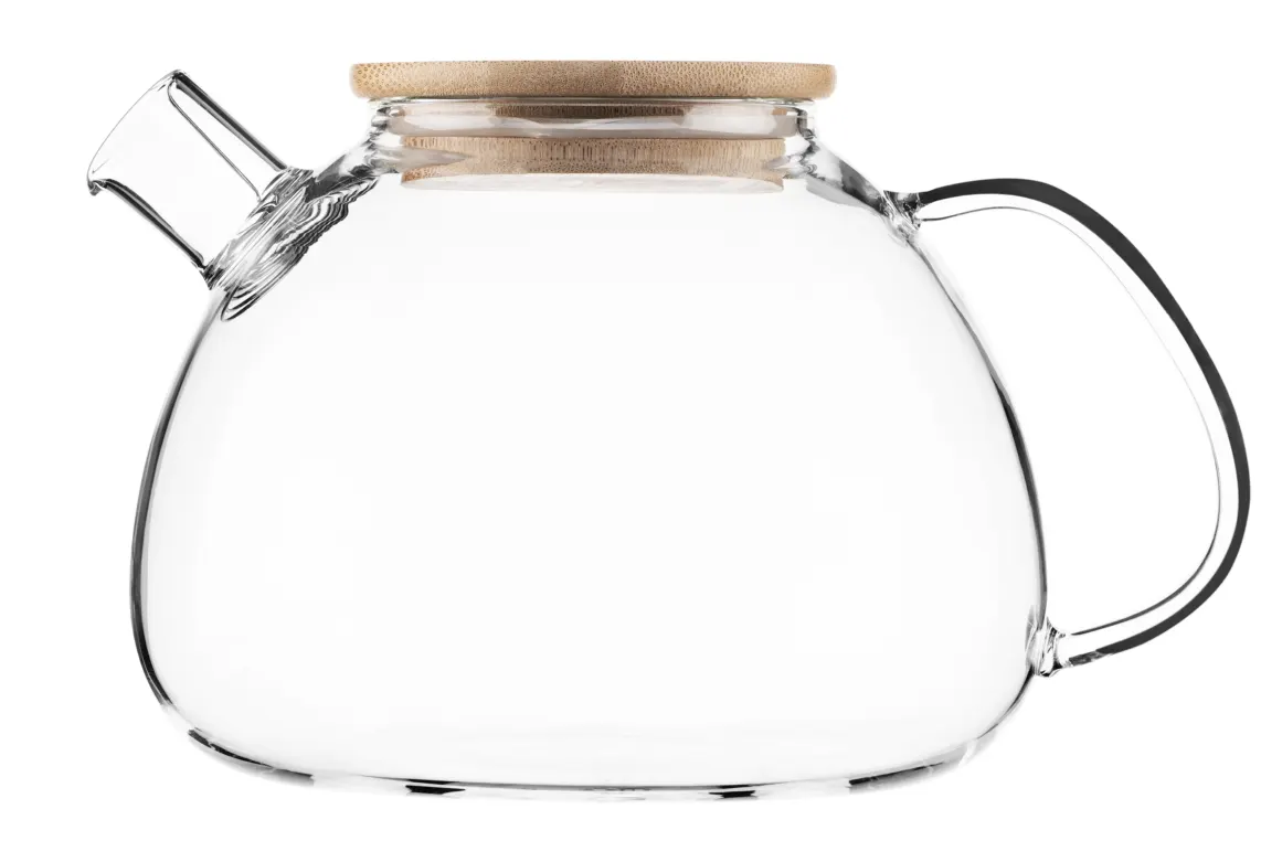ჩაიდანი Ardesto Tea pot Midori, 1500 ml, borosilicate glass, bamboo