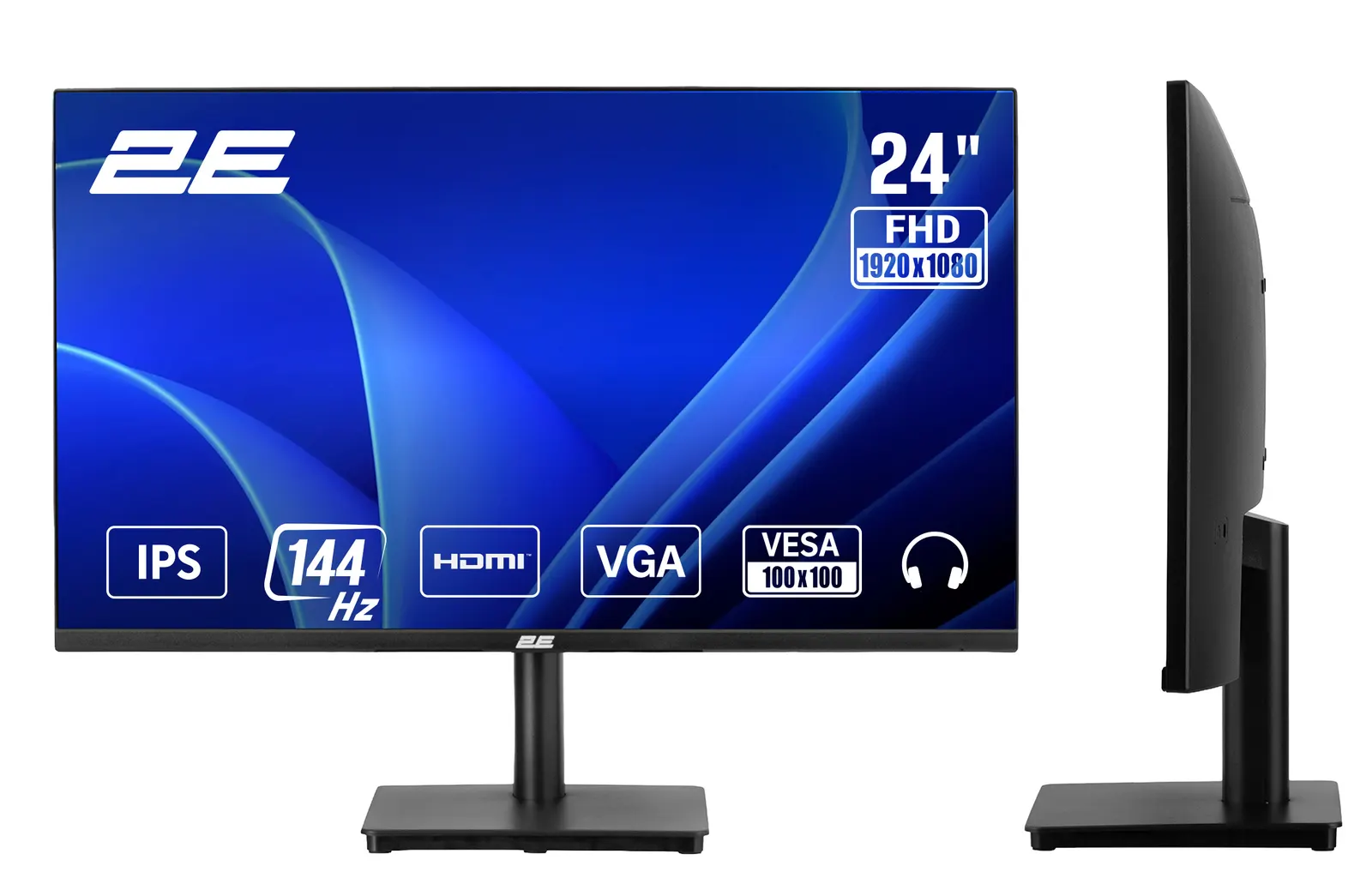 Monitor 2E 23.8" C2426B D-Sub, HDMI, IPS, 144Hz, FreeSync