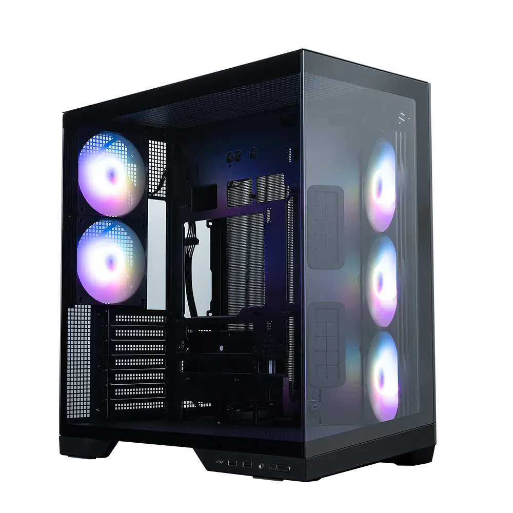 ქეისი Zalman PC case D50 without PSU, 2xUSB3.0, 1xUSBType-C, 2x120mm ARGB, 1x360mm ARGB, VGA 415mm, LCS ready, TG Side/Front Panel, ATX, black