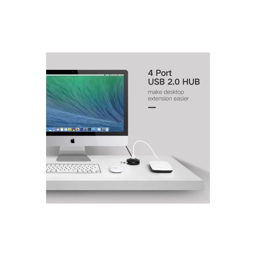 USB hub UGREEN CR106 (20277), 4xUSB 2.0, Black