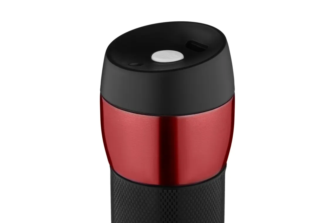 თერმოჭიქა ARDESTO Travel mug Easy travel 450 ml, red, silocone, s/s