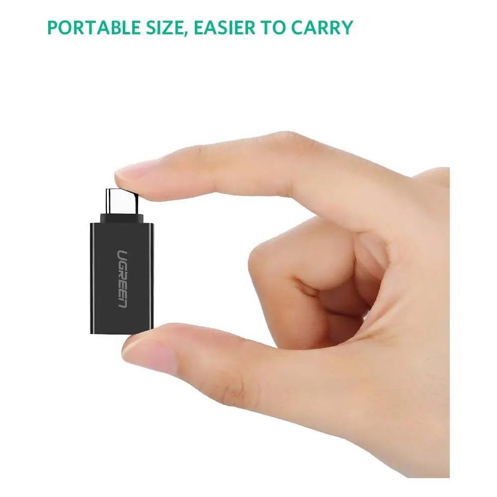 UGREEN US173 (20808), Type-C 3.1 Male To USB 3.0 female Adapter, Black