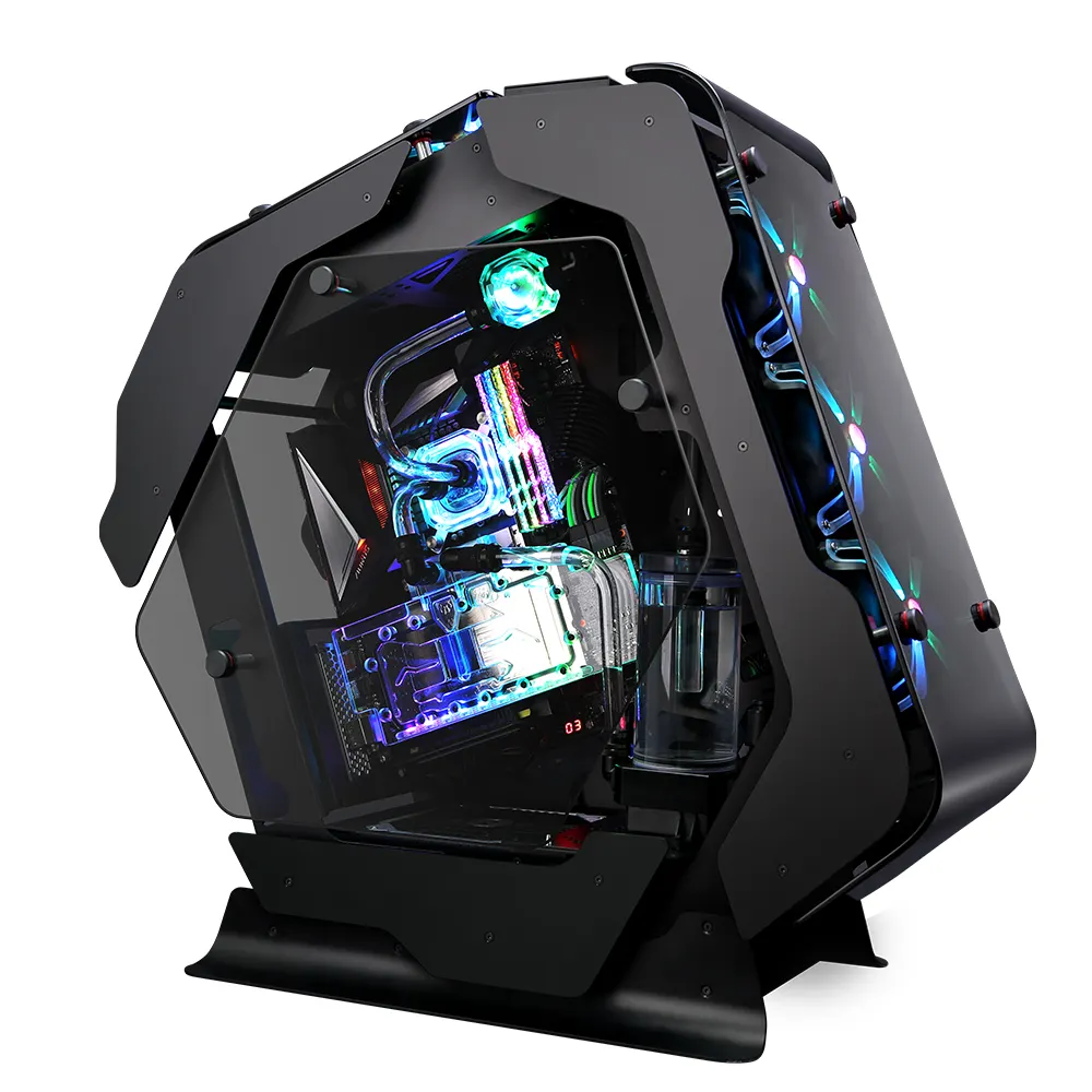 ქეისი Zalman PC case Z-MACHINE 500 without PSU, 2xUSB3.0, 2xUSB2.0, 1xUSB 3.1 Type-C, 5x120mm ARGB, VGA 400mm, LCS ready, TG Side Panel, ATX, black
