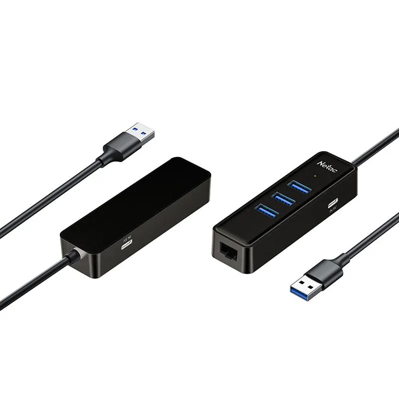 USB ჰაბი WF12 , NETAC, USB Adapter, Netac WF12 USB 3.0 Hub with RJ45.