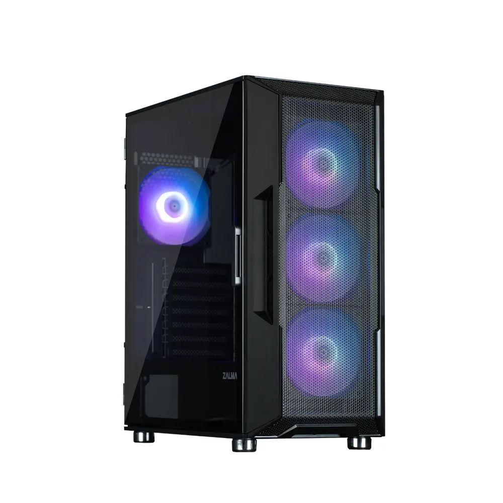 ქეისი Zalman PC case I3 Neo ARGB without PSU, 2xUSB3.0, 1xUSB2.0, 4x120mm ARGB, VGA 355mm, LCS ready, TG Side Panel, ATX, black