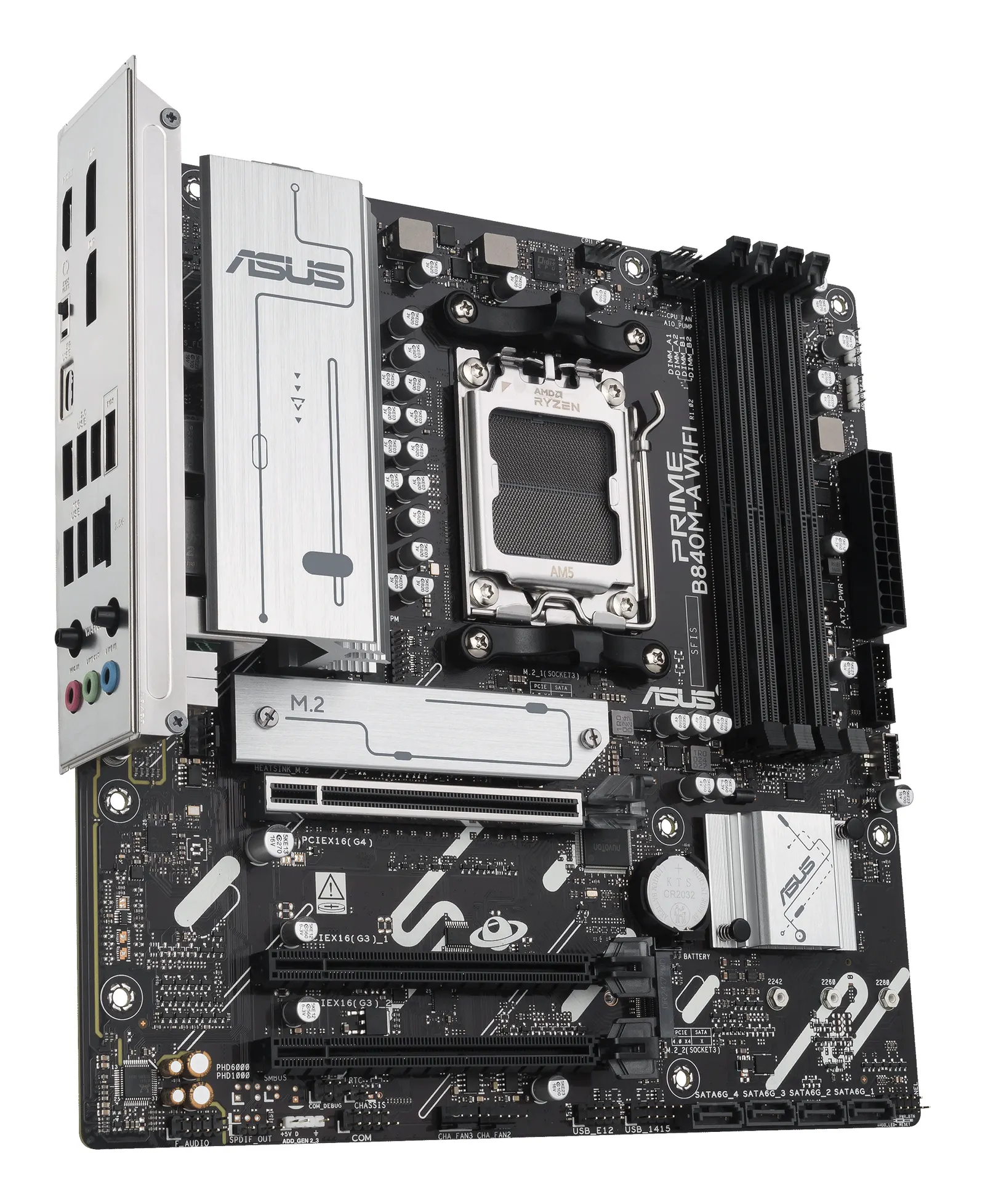 დედაპლატა ASUS Motherboard PRIME B840M-A WIFI sAM5 B840 4xDDR5 M.2 HDMI DP Wi-Fi BT mATX