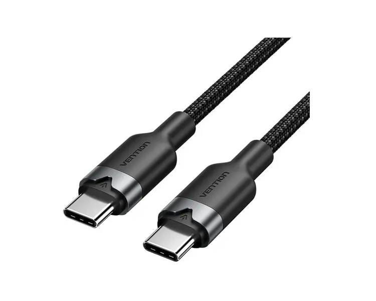 კაბელი Vention TRDBF USB 2.0 Type-C 60W PD Cable 1m Black Aluminum