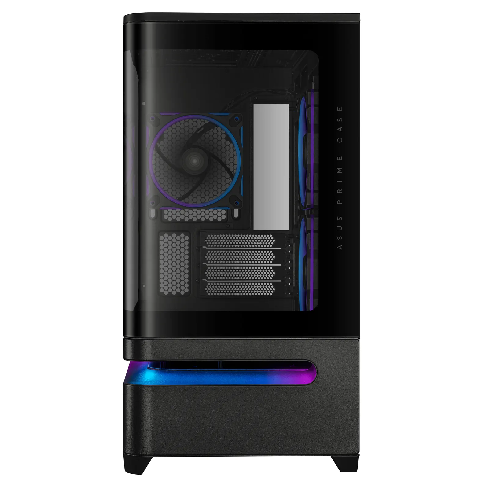 ქეისი ASUS Prime AP202 Tempered Glas, without PSU, 2xUSB3.2, 1xUSB Type-C, Tempered Glass side, mATX, Black 90DC00P0-B19000