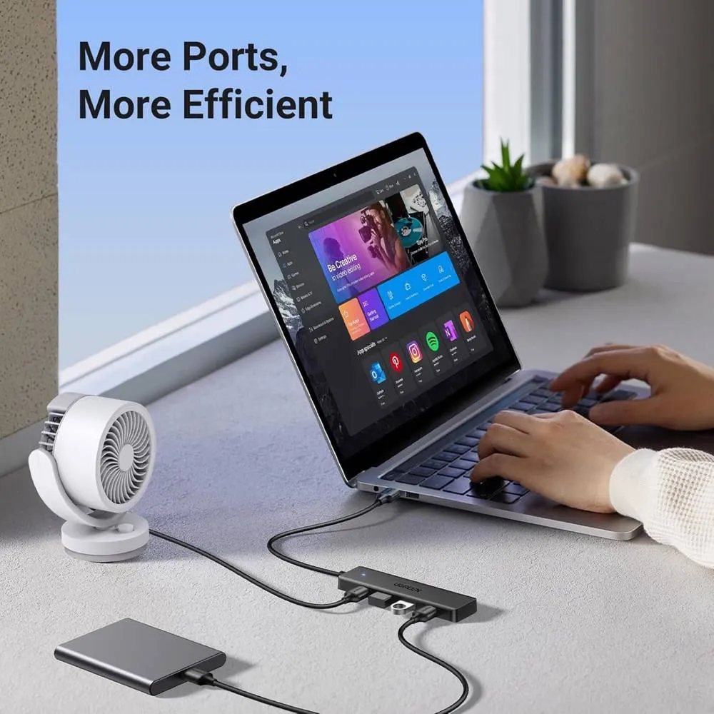 UGREEN CM219 (25851), USB 3.0 Hub, Black