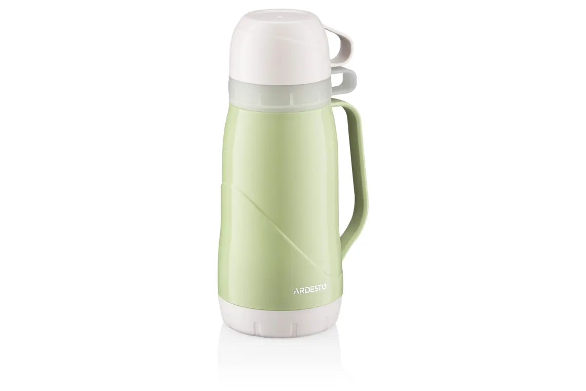 თერმოსი Ardesto Vacuum flask Gemini Gourmet, 1000ml, plastic, borosilicate glass, green