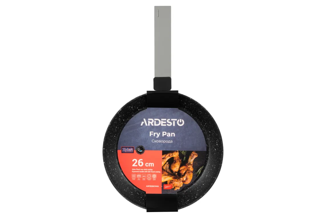 ტაფა Ardesto Fry pan Gemini Marmo, 26cm, aluminium, gray