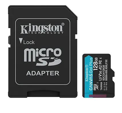 მეხსიერების ბარათი KINGSTON, SDCG4, 128GB, Canvas Go Plus Gen4 Memory Card