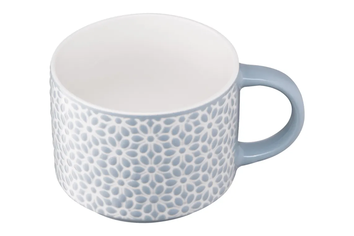 კათხა Mug ARDESTO Weaving B, 330ml, new bone china, blue-white