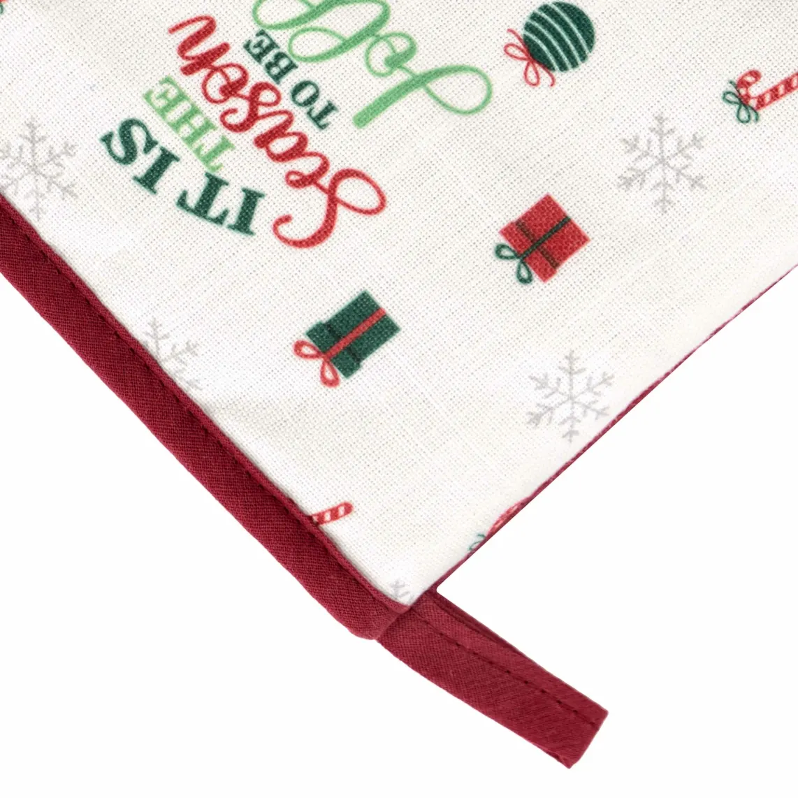 სამზარეულოს ხელთათმანი Ardesto Oven mitten Christmas Tree 18x30cm, 100% polyester (front), 100% cotton (back), green