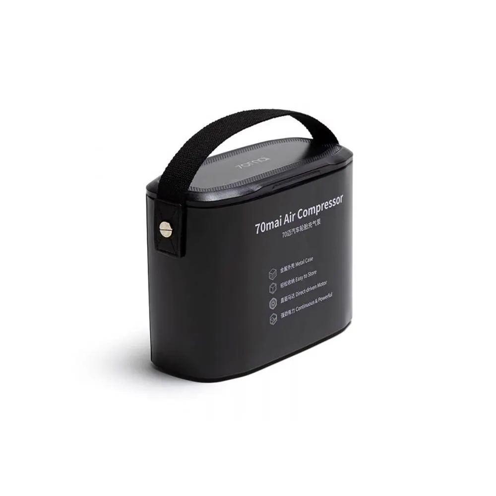 მანქანის კომპრესორი Xiaomi 70Mai Air Compressor Midrive TP01 Protable Mini Electric Car Air Pump Max Pressure 7bar Black
