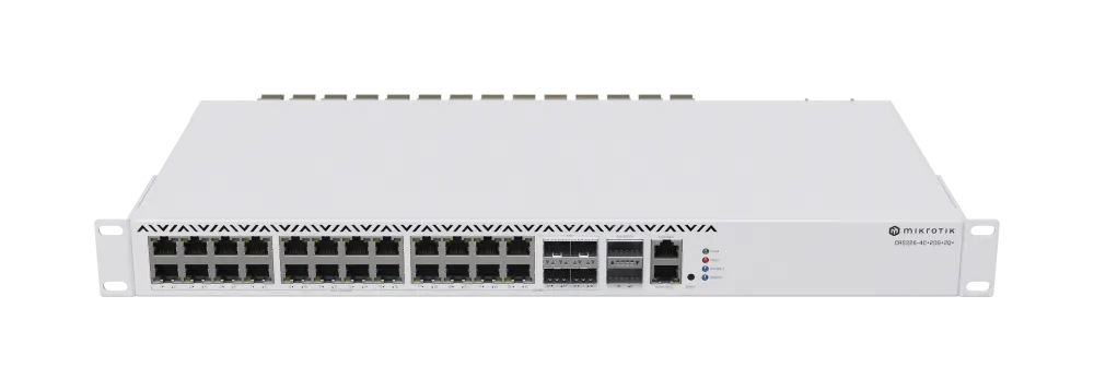 მართვადი სვიჩი - CRS326, L3, 20x 2.5G eth, 2x 40G QSFP+, MikroTik CRS326-4C+20G+2Q+RM