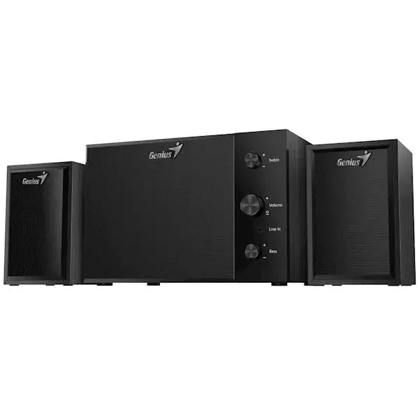 დინამიკი Genius, SW-2.1 350 Hi-Fi Speaker Black Wood