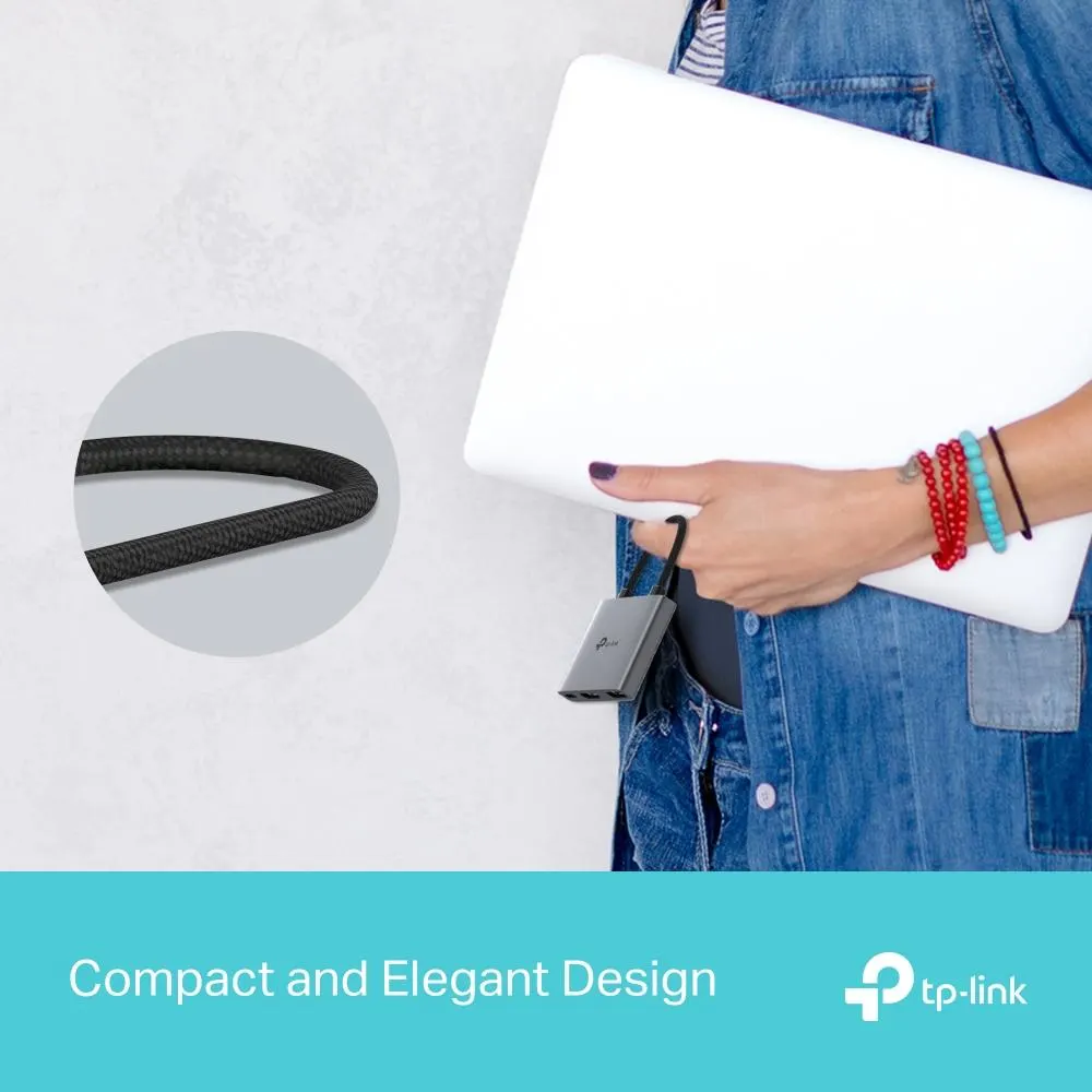 UH3020C, TPLINK, Type C Adapter, Type-C to 4K@60Hz HDMI, 100W Power Delivery, 1× USB-A.