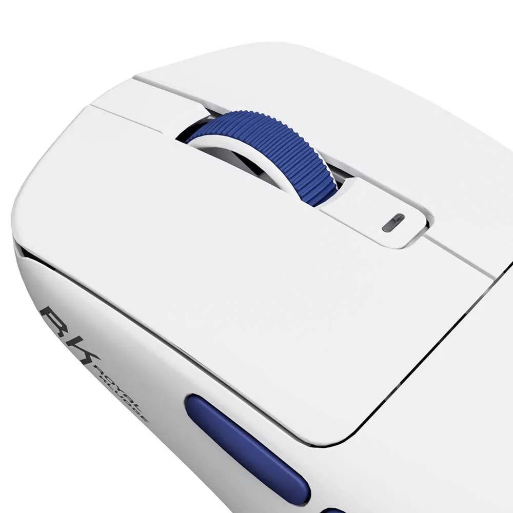 მაუსი Royal Kludge RK M30 Gaming Mouse Wireless, 2.4GHz, Bluetooth, USB White Blue