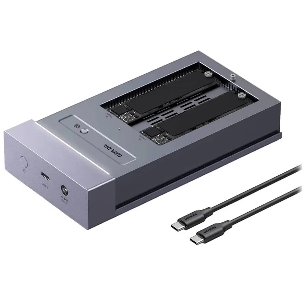 UGREEN CM847 (65733EU) გარე მყარი დისკის ქეისი M.2 NVMe USB4 SSD - 40 გბ/წმ, ნაცრისფერი