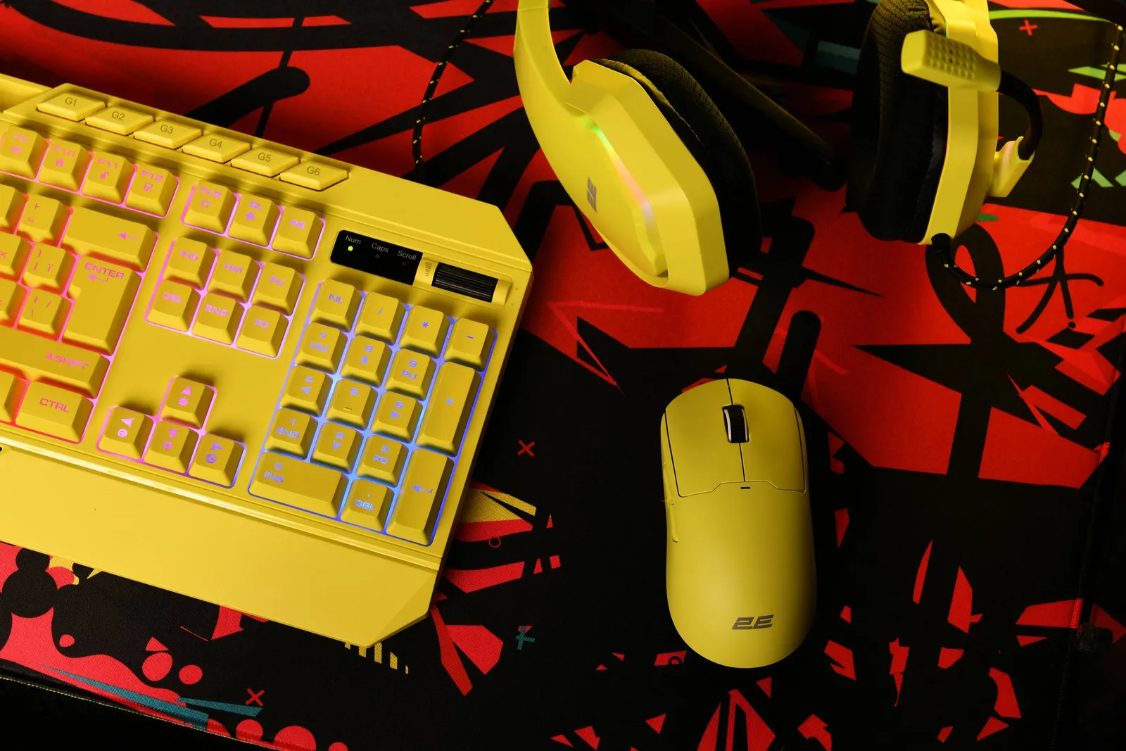 მაუსი 2E GAMING Mouse MG355 WL, RGB, USB-A/WL, yellow