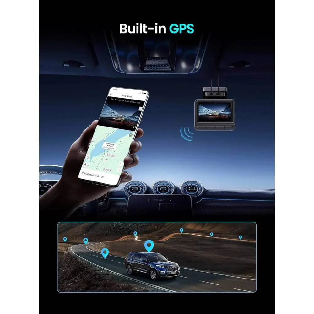 მანქანის ვიდეო რეგისტრატორი DDPAI Z50 Pro 4K Dash Cam 143° WIFI, GPS, Bluetooth, Car Video Recorder, Black