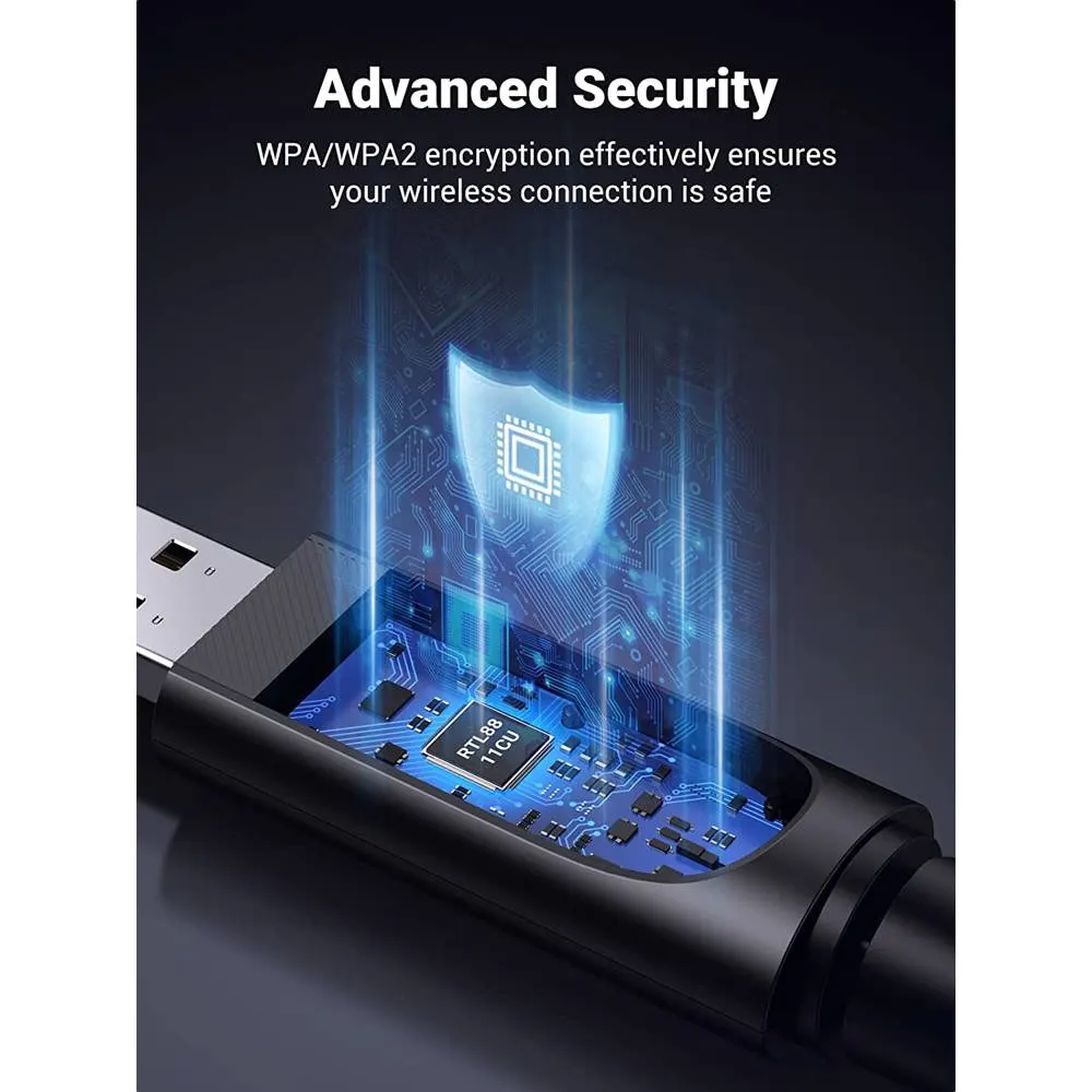 Wifi ადაპტერი UGREEN CM496 (90339), Wifi Adapter, Black
