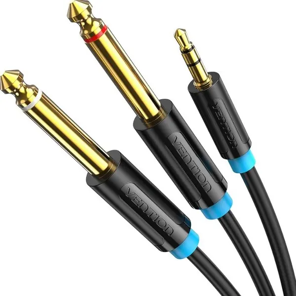 აუდიო კაბელი VENTION 3.5mm to 2x6.35mm Audio Cable 1.5M