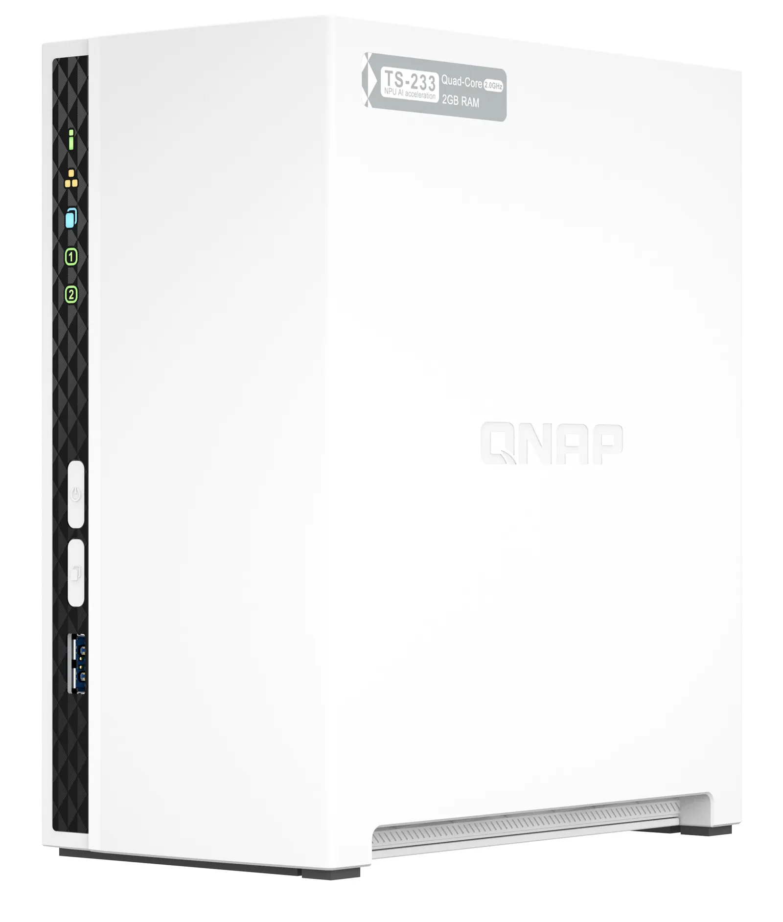 NAS სერვერი 2-bay, ARM Cortex-A55 quad-core 2.0 GHz processor, 2 GB RAM