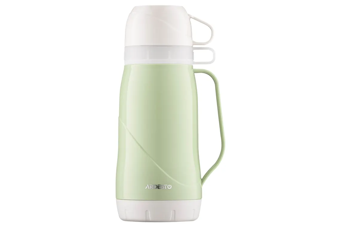 თერმოსი Ardesto Vacuum flask Gemini Gourmet, 1000ml, plastic, borosilicate glass, green