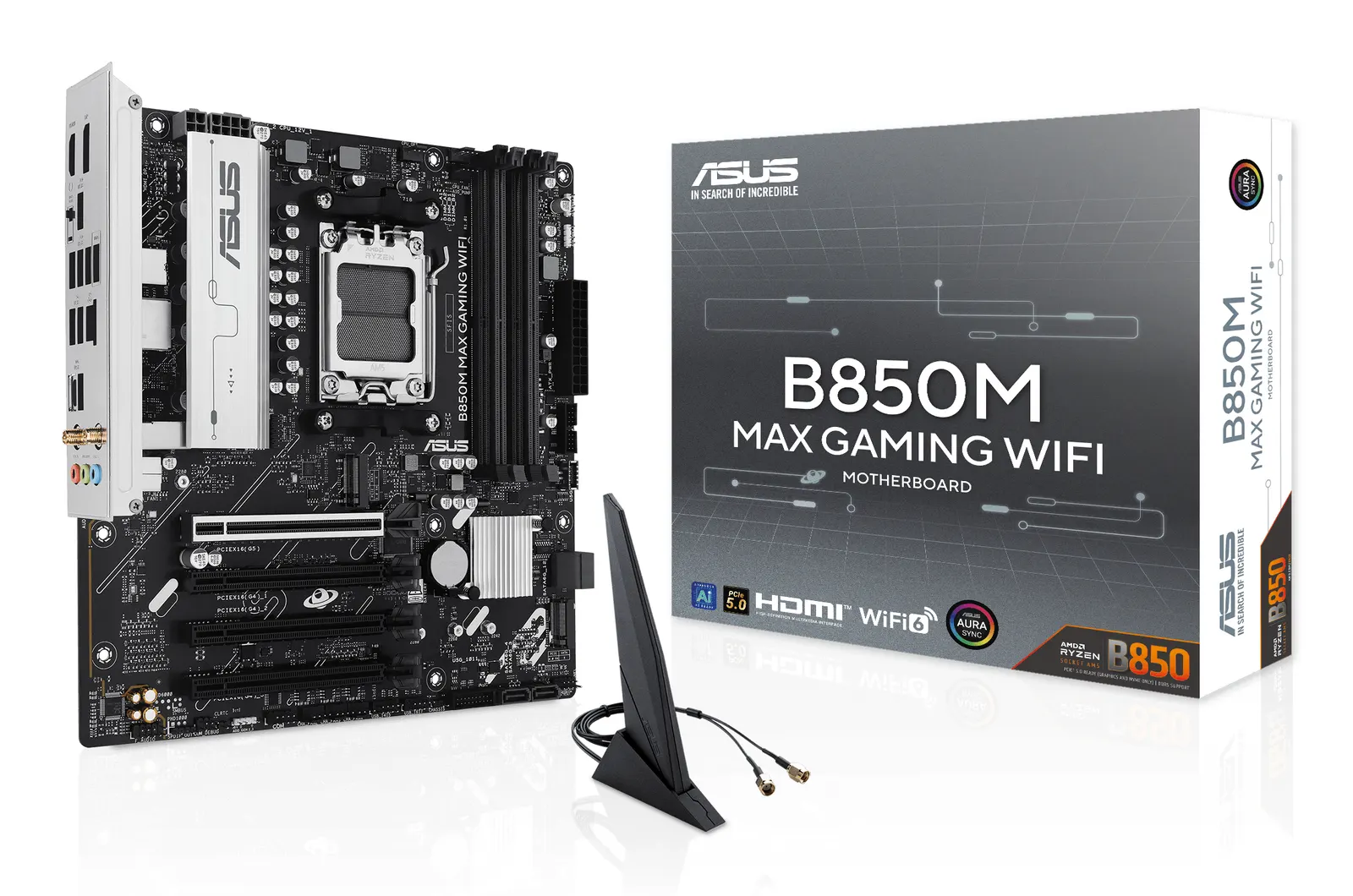 დედაპლატა ASUS Motherboard B850M MAX GAMING WIFI sAM5 B850 4xDDR5 M.2 HDMI DP WiFi BT mATX